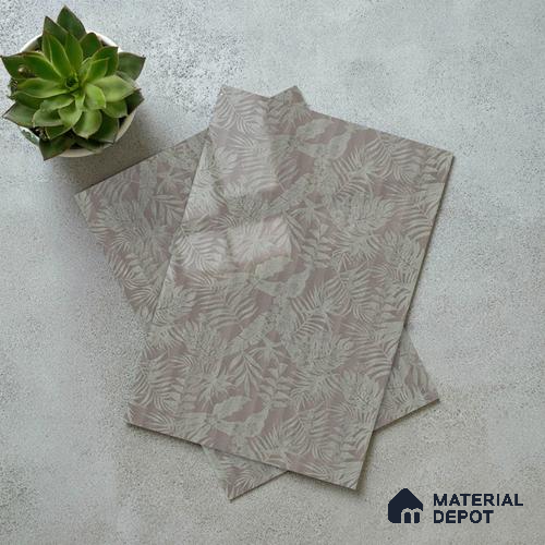 Pattern Fluted Look LM 21106 C Satin Botanical Leaf High Gloss Finish 8 ft x 4 ft Decorative Laminate - 1 mm | Suitable for TV Unit, Wardrobe, Kitchen Cabinets