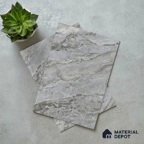 Stone Look LM 21107 B Glacier Mist Noble Diagon Texture Finish 8 ft x 4 ft Decorative Laminate - 1 mm | Suitable for TV Unit, Wardrobe, Kitchen Cabinets