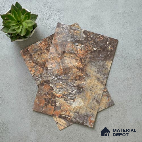 Marble Fluted Look LM 21112 E Volcanic Burst High Gloss Finish 8 ft x 4 ft Decorative Laminate - 1 mm | Suitable for TV Unit, Wardrobe, Kitchen Cabinets