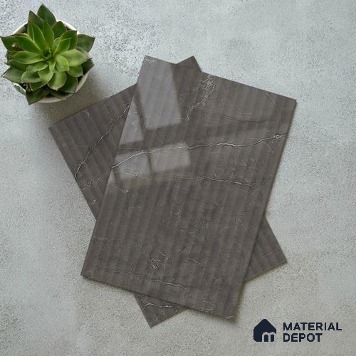 Marble Fluted Look LM 21113 D Urban Stone High Gloss Finish 8 ft x 4 ft Decorative Laminate - 1 mm | Suitable for TV Unit, Wardrobe, Kitchen Cabinets