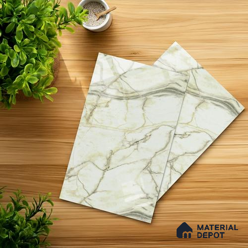 Marble Look LM 21553 Yellow Marble Texture 8ft x 4ft Texture Finish Decorative Laminate - 1 mm | Suitable for TV Unit, Wardrobe, Kitchen Cabinets
