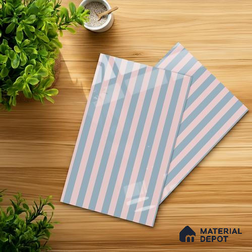 GA 4112 8 ft x 4 ft Stripe Matte Finish 6H Antiscratch Acrylic Laminate - 1.5 mm | Suitable for Living Room, Kitchen, Office