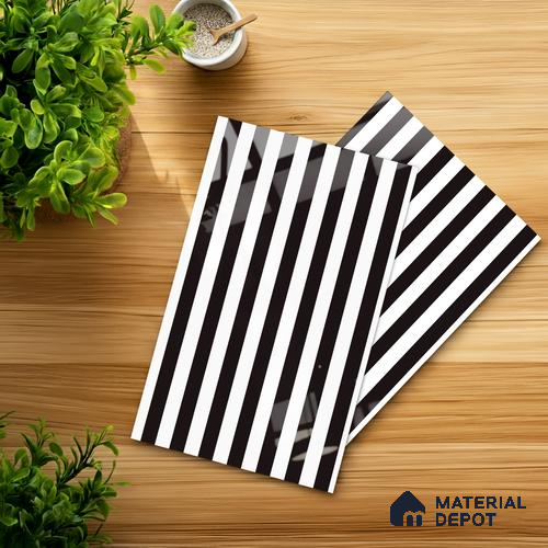 GA 4128 8 ft x 4 ft Stripe Matte Finish 6H Antiscratch Acrylic Laminate - 1.5 mm | Suitable for Living Room, Kitchen, Office
