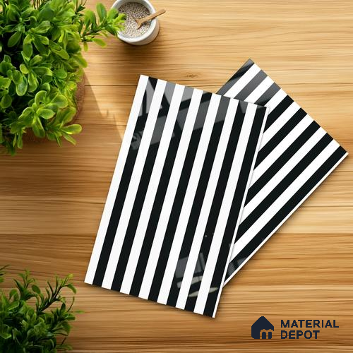 GA 4129 8 ft x 4 ft Stripe Matte Finish 6H Antiscratch Acrylic Laminate - 1.5 mm | Suitable for Living Room, Kitchen, Office