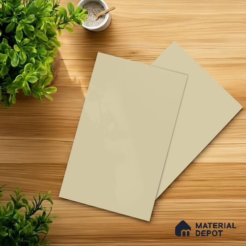 Light Cream Solid Colors Look LM 21814 8 ft x 4 ft Matte Finish 6H Anti Scratch Acrylic Laminate - 1.5 mm | Suitable for Living Room, Kitchen, Office