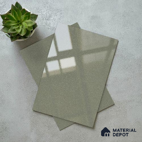 Grey Sparkle Look LM 23288 Ash Silver 8 ft x 4 ft High Gloss Finish 6H Anti Scratch Acrylic Laminate - 1.5 mm | Suitable for Kitchen Cabinet, TV Unit, Wardrobe