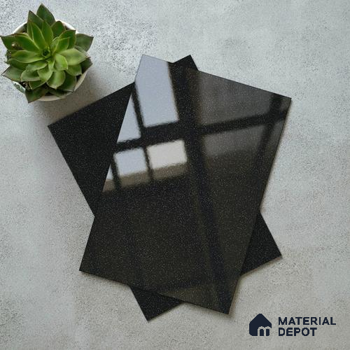 Grey Sparkle Look LM 23297 Charcoal Chalk 8 ft x 4 ft High Gloss Finish 6H Anti Scratch Acrylic Laminate - 1.5 mm | Suitable for Kitchen Cabinet, TV Unit, Wardrobe