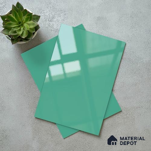 Crystal Teal Blue Solid Colors Look LM 23309 Crystal River 8 ft x 4 ft High Gloss Finish 6H Anti Scratch Acrylic Laminate - 1.5 mm | Suitable for Living Room, Kitchen, Office