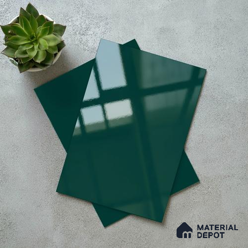 Deep Teal Blue Solid Colors Look LM 23315 Elm Grove 8 ft x 4 ft High Gloss Finish 6H Anti Scratch Acrylic Laminate - 1.5 mm | Suitable for Living Room, Kitchen, Office