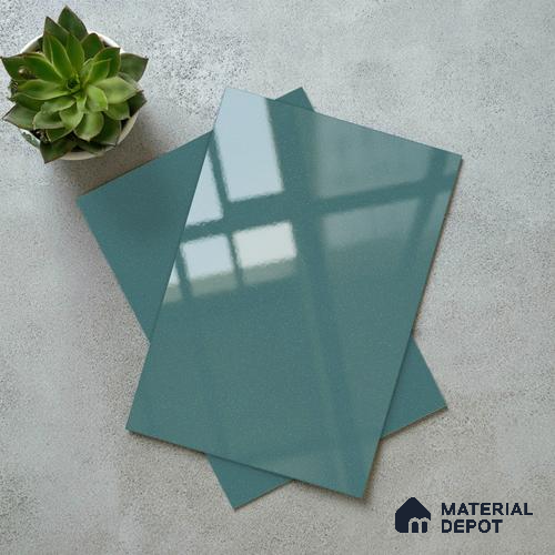 Blue Sparkle Look LM 23322 Lake Blue 8 ft x 4 ft High Gloss Finish 6H Anti Scratch Acrylic Laminate - 1.5 mm | Suitable for Kitchen Cabinet, TV Unit, Wardrobe