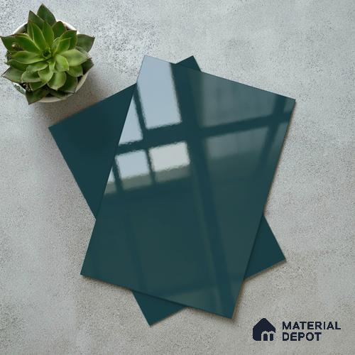 Blue Solid Colors Look LM 23325 Marine Blue 8 ft x 4 ft High Gloss Finish 6H Anti Scratch Acrylic Laminate - 1.5 mm | Suitable for Living Room, Kitchen, Office