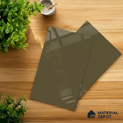 LM 23661 8 ft x 4 ft Solid Plain High Gloss Finish Acrylic Laminate - 1.5 mm | Suitable for Living Room, Kitchen, Office | Matching Edgeband Code EB 1124