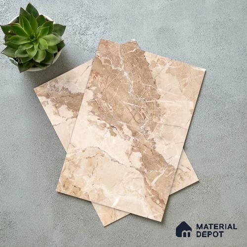 Brown Marble Look LM 06183 8 ft x 4 ft Texture Finish Decorative Laminate - 1 mm | Suitable for TV Unit, Wardrobe, Kitchen Cabinets