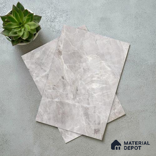 Grey Marble Look LM 06184 8 ft x 4 ft Matte Finish Decorative Laminate - 1 mm | Suitable for TV Unit, Wardrobe, Kitchen Cabinets