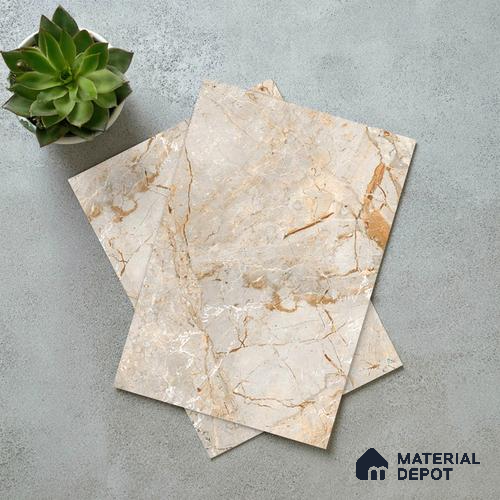Brown Marble Look LM 06186 8 ft x 4 ft Texture Finish Decorative Laminate - 1 mm | Suitable for TV Unit, Wardrobe, Kitchen Cabinets