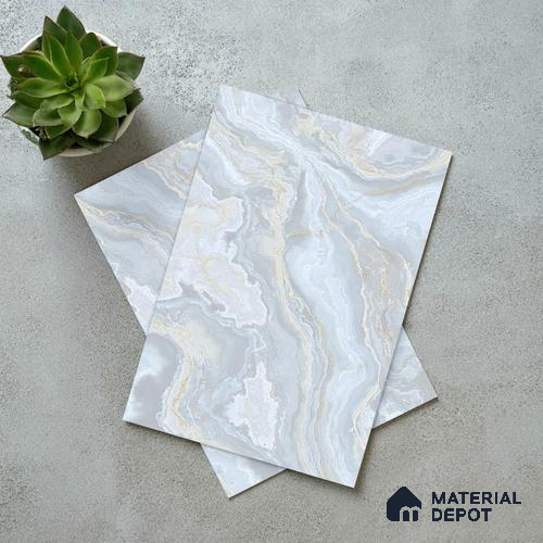 Blue Marble Look LM 06193 8 ft x 4 ft Matte Finish Decorative Laminate - 1 mm | Suitable for TV Unit, Wardrobe, Kitchen Cabinets