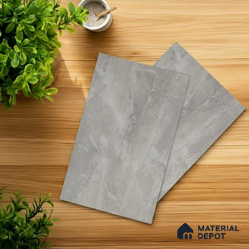 Grey Marble Look LM 05345 8 ft x 4 ft Texture Finish Decorative Laminate - 1 mm | Suitable for TV Unit, Wardrobe, Kitchen Cabinets