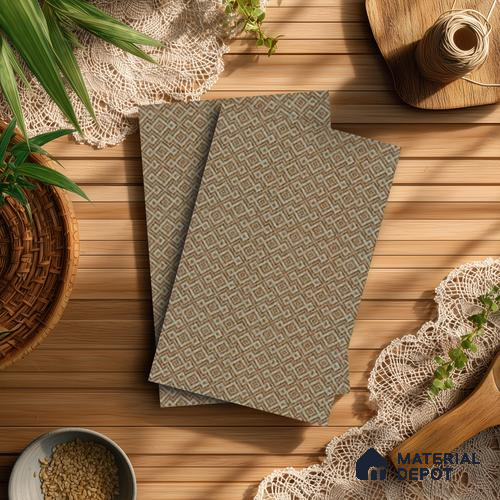 Brown Cane Look LM 20048 8 ft x 4 ft Texture Finish Decorative Laminate - 1 mm | Suitable for TV Unit, Wardrobe, Kitchen Cabinets