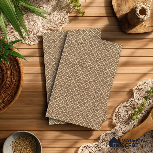 Beige Cane Look LM 20052 8 ft x 4 ft Texture Finish Decorative Laminate - 1 mm | Suitable for TV Unit, Wardrobe, Kitchen Cabinets
