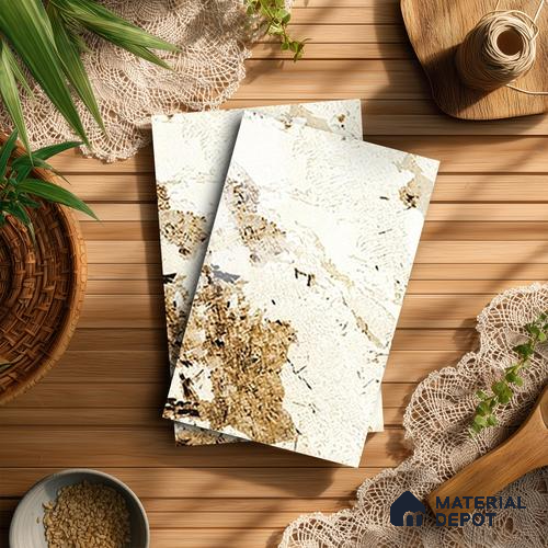 Stone Look LM 13863 8 ft x 4 ft High Gloss Finish Decorative Laminate - 1 mm | Suitable for TV Unit, Wardrobe, Kitchen Cabinets