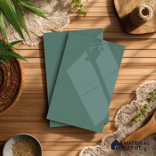 Teal Green Solid Colors Look LM 21383 8 ft x 4 ft High Gloss Finish Decorative Laminate - 1 mm | Suitable for Living Room, Kitchen, Office
