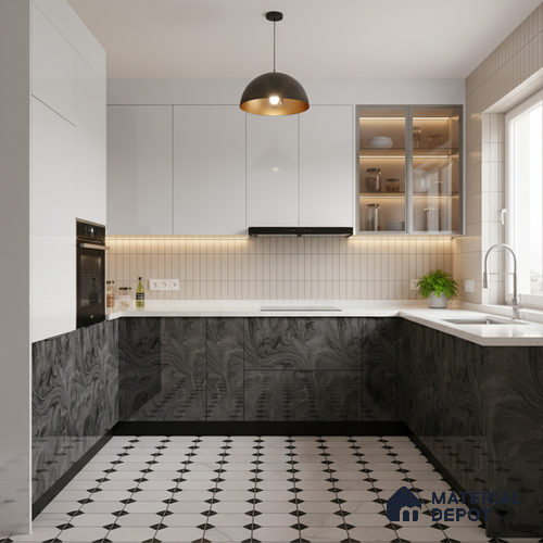 Ferrero 1B 0840 Blush Cloud 8 ft x 4 ft Solid Series High Gloss Finish Acrylic Laminate - 1.5 mm (LM 01136) | Matching Edgeband Code - 840 | Suitable for Kitchen Cabinets, Study Areas, Wardrobe