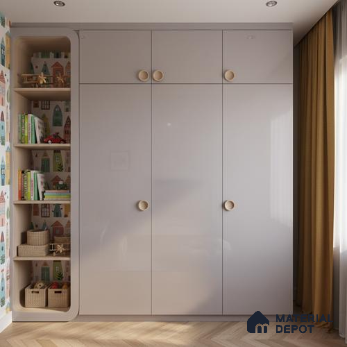 Ferrero 1B 0806 Hazy Violet 8 ft x 4 ft Solid Series High Gloss Finish Acrylic Laminate - 1.5 mm (LM 01153) | Matching Edgeband Code - 806 | Suitable for Kitchen Cabinets, Study Areas, Wardrobe