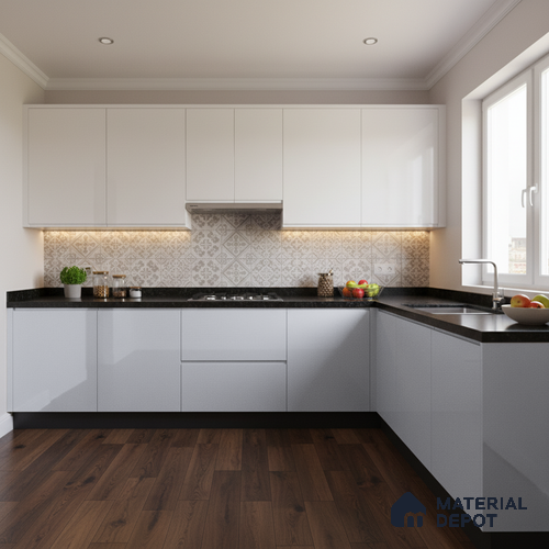 Ferrero 1B 0807 Lavender Haze 8 ft x 4 ft Solid Series High Gloss Finish Acrylic Laminate - 1.5 mm (LM 01157) | Matching Edgeband Code - 807 | Suitable for Kitchen Cabinets, Study Areas, Wardrobe
