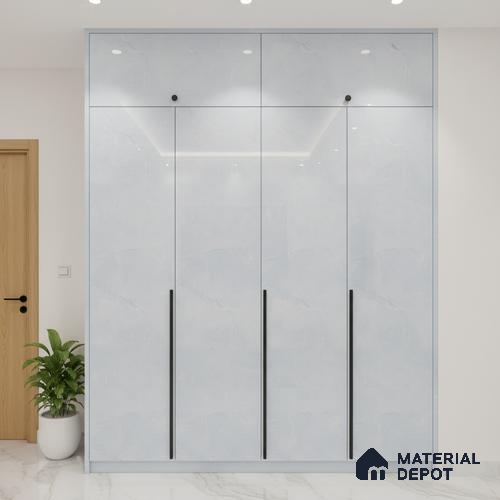 Ferrero 1B 0807 Lavender Haze 8 ft x 4 ft Solid Series High Gloss Finish Acrylic Laminate - 1.5 mm (LM 01157) | Matching Edgeband Code - 807 | Suitable for Kitchen Cabinets, Study Areas, Wardrobe