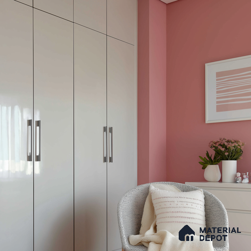 Ferrero 1B 0816 Slate Grey 8 ft x 4 ft Solid Series High Gloss Finish Acrylic Laminate - 1.5 mm (LM 01159) | Matching Edgeband Code - 816 | Suitable for Kitchen Cabinets, Study Areas, Wardrobe