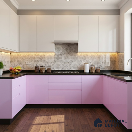 Ferrero 1B 0890 Electric Lavender 8 ft x 4 ft Solid Series High Gloss Finish Acrylic Laminate - 1.5 mm (LM 01160) | Suitable for Kitchen Cabinets, Study Areas, Wardrobe