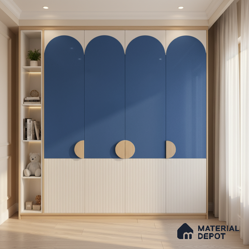 Ferrero 1B 0888 Midnight Aqua 8 ft x 4 ft Solid Series High Gloss Finish Acrylic Laminate - 1.5 mm (LM 01163) | Matching Edgeband Code - 888 | Suitable for Kitchen Cabinets, Study Areas, Wardrobe