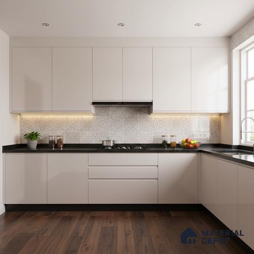 Ferrero 1C 01506 Blush Haze 8 ft x 4 ft High Gloss Finish 6H Anti Scratch Acrylic Laminate - 1.5 mm | Suitable for Living Room, Kitchen, Office