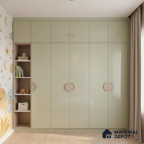 Ferrero 1C 01523 Olive Whisper 8 ft x 4 ft High Gloss Finish 6H Anti Scratch Acrylic Laminate - 1.5 mm | Suitable for Living Room, Kitchen, Office