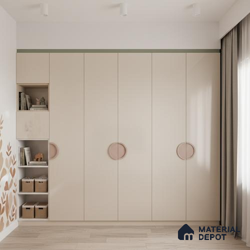 Ferrero 1C 01581 Creamy Beige 8 ft x 4 ft High Gloss Finish 6H Anti Scratch Acrylic Laminate - 1.5 mm | Suitable for Living Room, Kitchen, Office