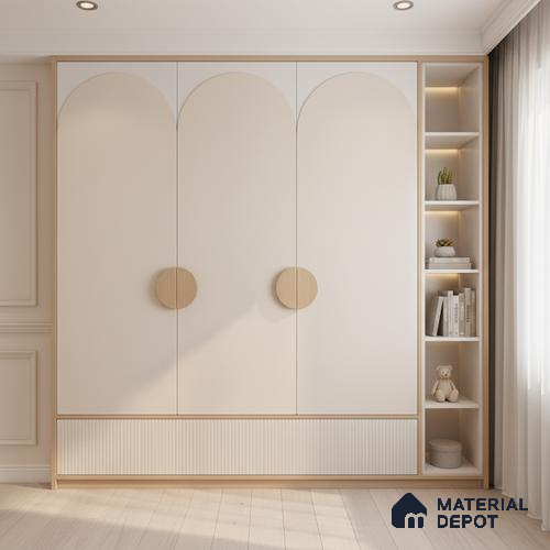 Ferrero 1C 01568 Ivory Peach 8 ft x 4 ft High Gloss Finish 6H Anti Scratch Acrylic Laminate - 1.5 mm | Suitable for Living Room, Kitchen, Office