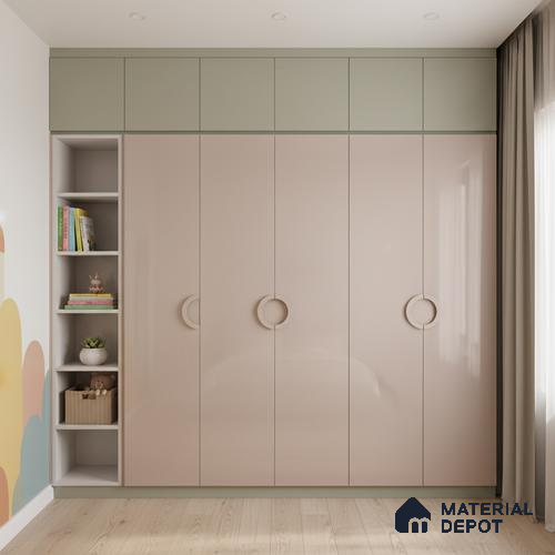 Ferrero 1C 01569 Antique Blush 8 ft x 4 ft High Gloss Finish 6H Anti Scratch Acrylic Laminate - 1.5 mm | Suitable for Living Room, Kitchen, Office
