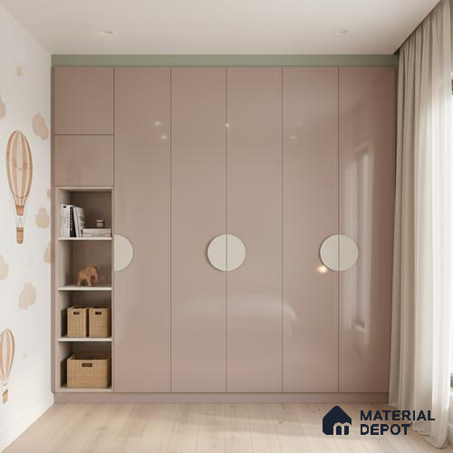 Ferrero 1C 01565 Coffee Cream 8 ft x 4 ft High Gloss Finish 6H Anti Scratch Acrylic Laminate - 1.5 mm | Suitable for Living Room, Kitchen, Office