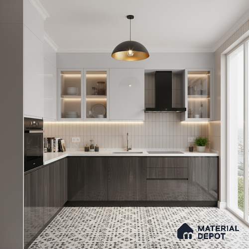Ferrero 1C 01567 Icy Pearl 8 ft x 4 ft High Gloss Finish 6H Anti Scratch Acrylic Laminate - 1.5 mm | Suitable for Living Room, Kitchen, Office