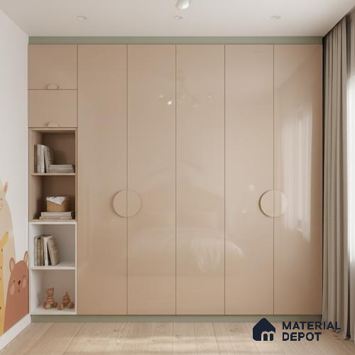 Ferrero 1C 01584 Desert Peach 8 ft x 4 ft High Gloss Finish 6H Anti Scratch Acrylic Laminate - 1.5 mm | Suitable for Living Room, Kitchen, Office