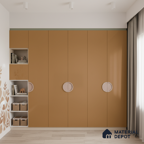 Ferrero 1C 01585 Copper Beige 8 ft x 4 ft High Gloss Finish 6H Anti Scratch Acrylic Laminate - 1.5 mm | Suitable for Living Room, Kitchen, Office