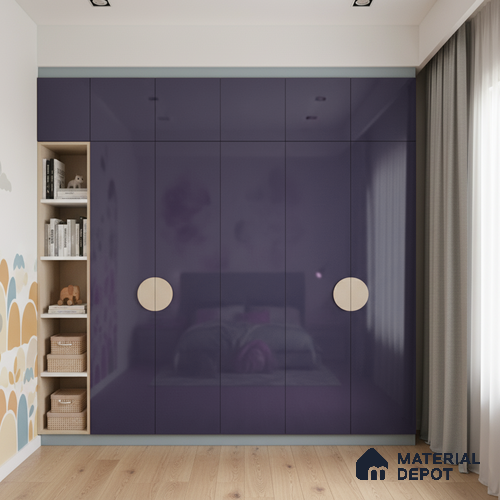 Ferrero 1C 01596 Twilight Navy 8 ft x 4 ft High Gloss Finish 6H Anti Scratch Acrylic Laminate - 1.5 mm | Suitable for Living Room, Kitchen, Office