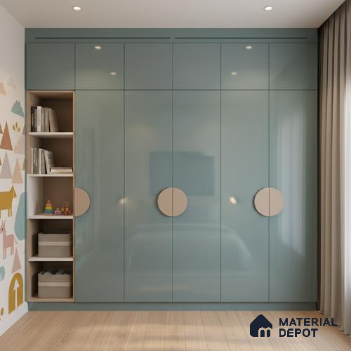 Ferrero 1C 01589 Teal Depth 8 ft x 4 ft High Gloss Finish 6H Anti Scratch Acrylic Laminate - 1.5 mm | Suitable for Living Room, Kitchen, Office