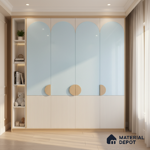 Ferrero 1C 01588 Cloudy Pearl 8 ft x 4 ft High Gloss Finish 6H Anti Scratch Acrylic Laminate - 1.5 mm | Suitable for Living Room, Kitchen, Office