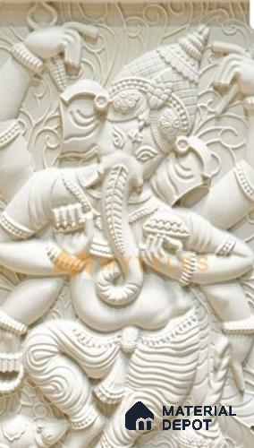 Duco Paintable Lord Ganesha 3 ft x 2 ft CNC Made Exterior Grade HDHMR Panel - 25 mm