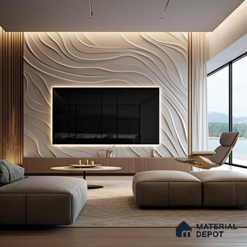 MDF Wave Pattern 1 CNC board 8 ft x 4 ft - 30 mm (Customised)