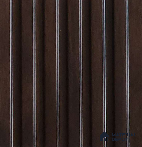 Brown Wooden Look Charcoal Louver/Panel 10 ft x 5 inch - 6 mm | Ideal for Feature Wall, Living Room, Bedroom, Home, TV Unit | PN 07112