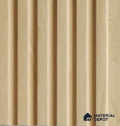Beige Wooden Look Charcoal Louver/Panel 10 ft x 5 inch - 6 mm | Ideal for Feature Wall, Living Room, Bedroom, Home, TV Unit | PN 07097