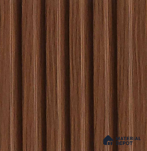 Brown Wooden Look Charcoal Louver/Panel 10 ft x 5 inch - 6 mm | Ideal for Feature Wall, Living Room, Bedroom, Home, TV Unit | PN 07101