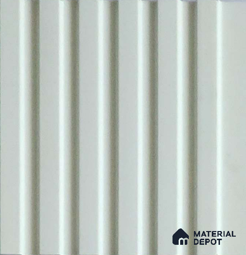 White Plain Colour Look Charcoal Louver/Panel 10 ft x 5 inch - 6 mm | Ideal for Feature Wall, Living Room, Bedroom, Home, TV Unit | PN 07081